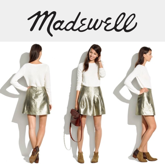 Madewell Dresses & Skirts - Madewell SZ 6 Gold Pleated Skirt